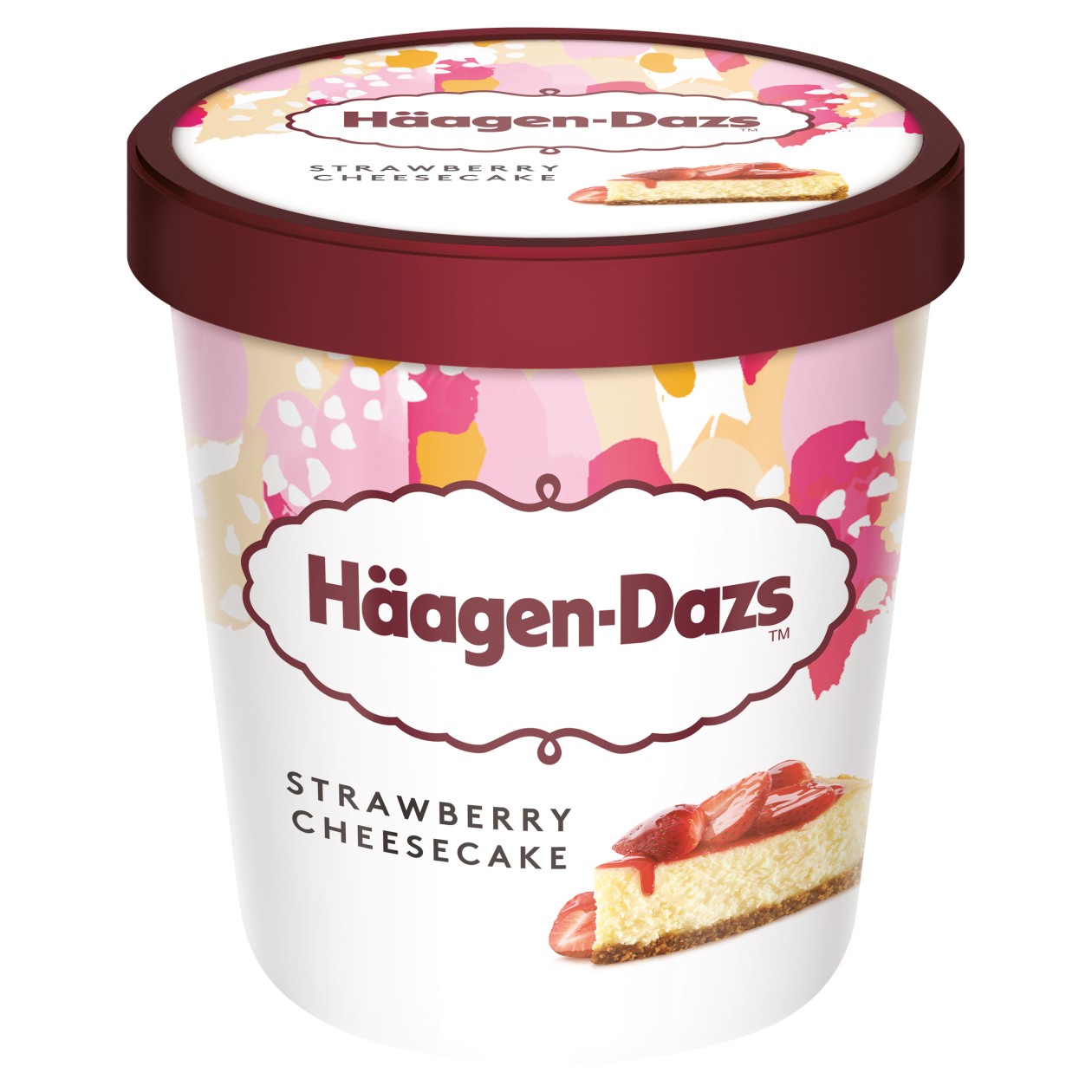Häagen-Dazs Mražený Smetanový Krém S Jahodovou Polevou A Se Sušenkami 460Ml