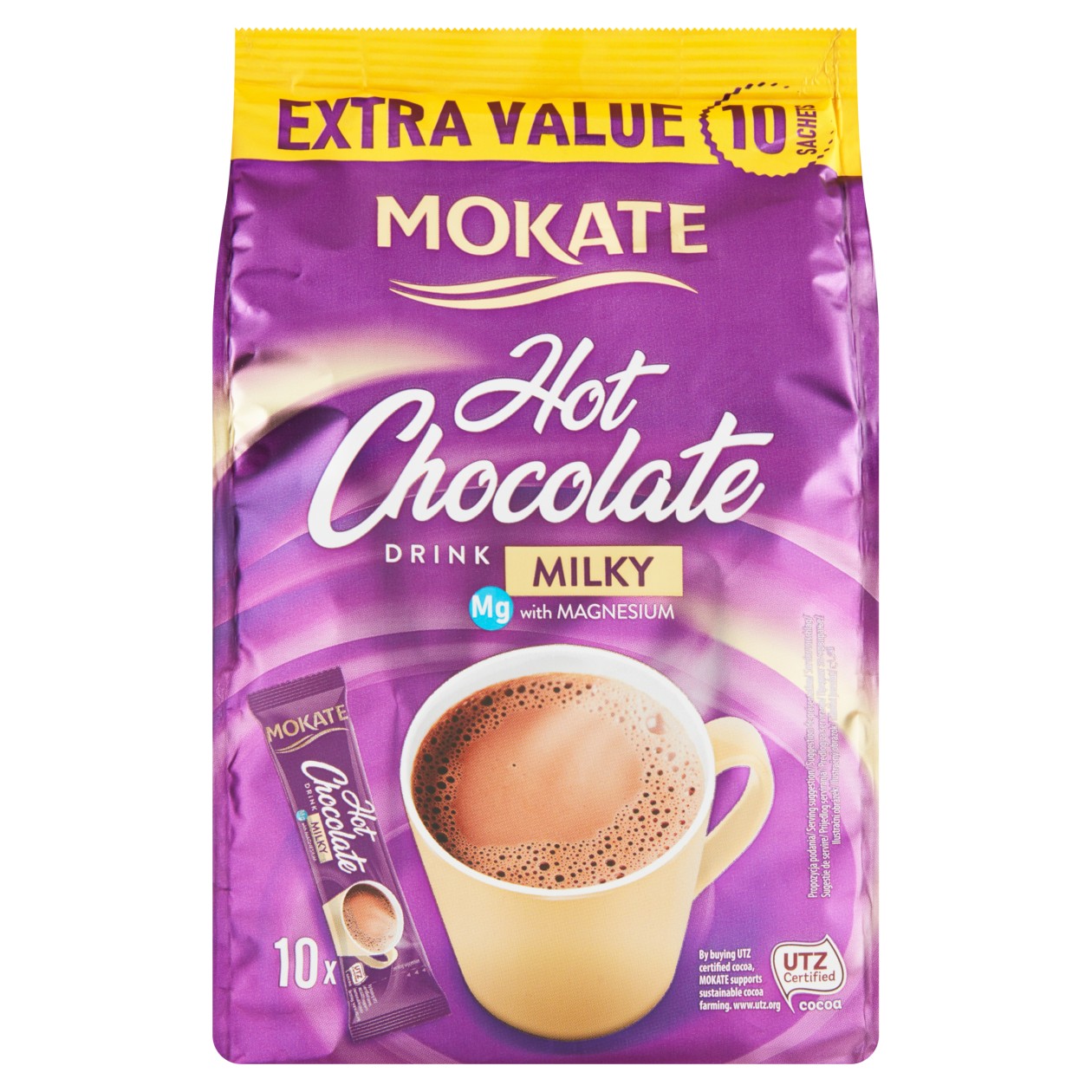 Mokate Instantní Čokoládový Nápoj S Příchutí mléčné Čokolády S Hořčíkem 10 X 18g (180g)