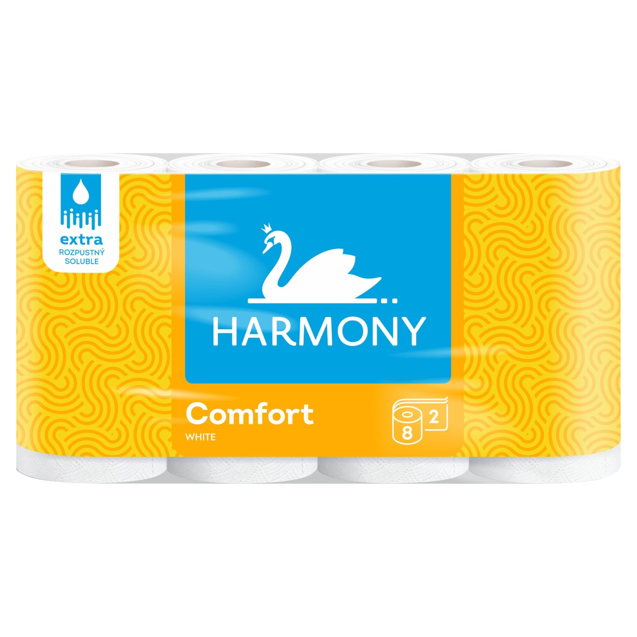 Harmony Comfort White Toaletní Papír 2 Vrstvy 8 Ks
