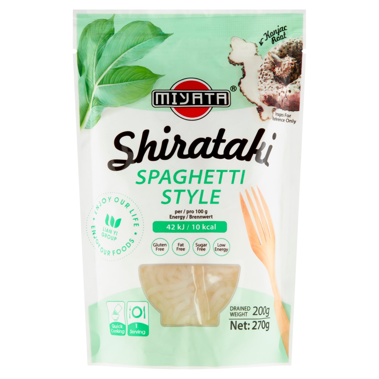 Miyata Nudle Shirataki Z Kořene Konjak Ve Tvaru Spaghetti V Neochuceném Nálevu 270g