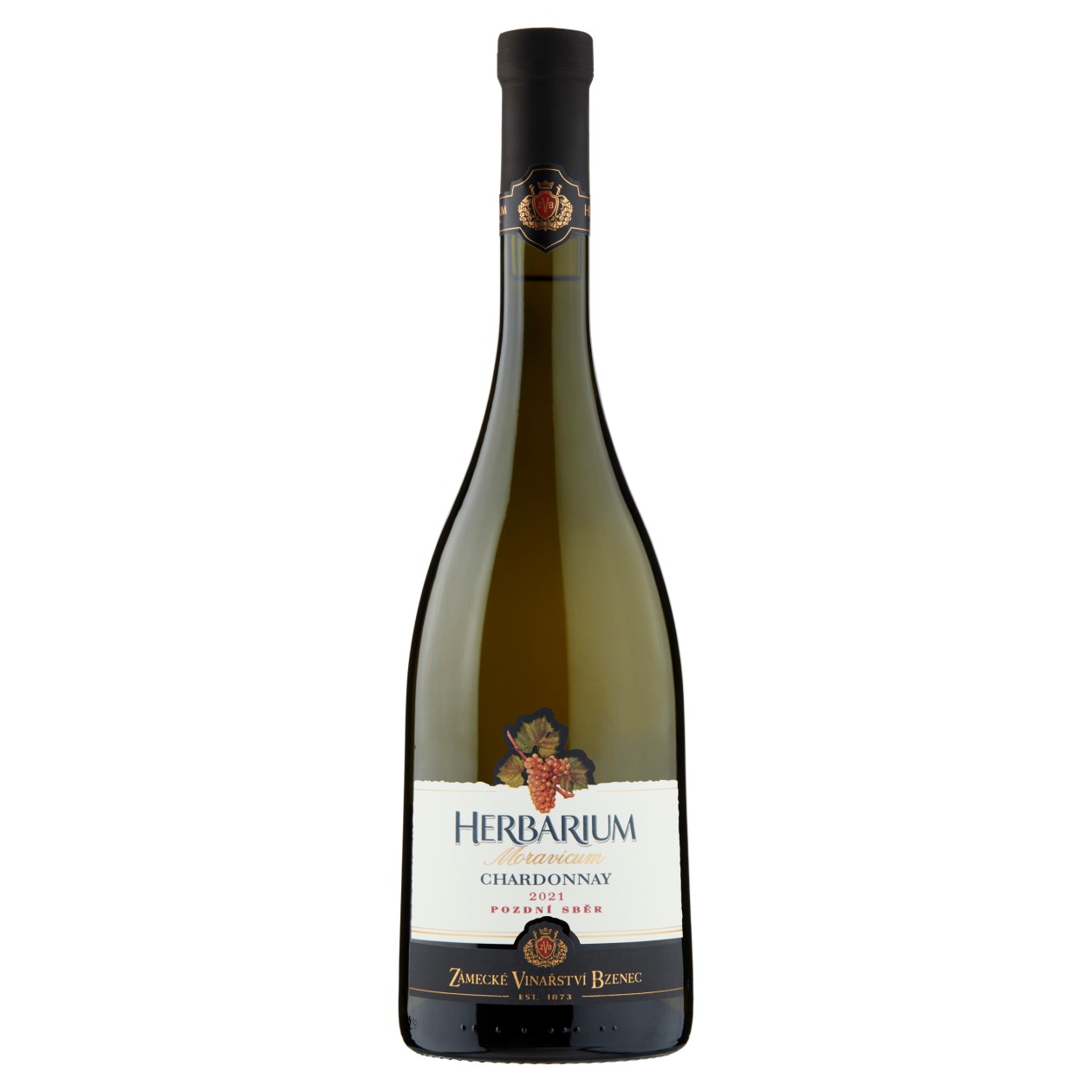 Zámecké Vinařství Bzenec Herbarium Moravicum Chardonnay Pozdní Sběr Polosuché Bílé Víno 0,75L