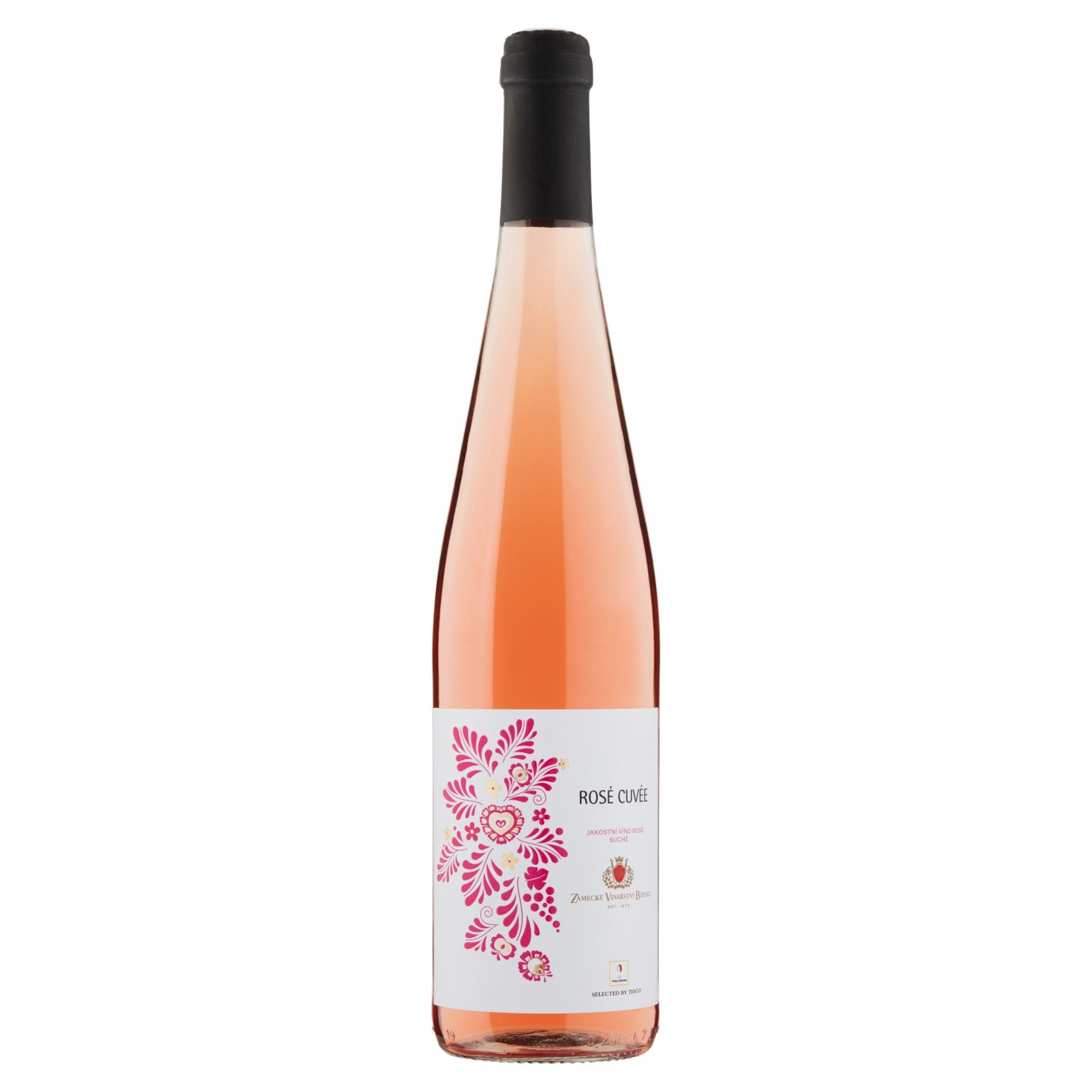 Tesco Rosé Cuvée Jakostní Víno Růžové Suché 750Ml