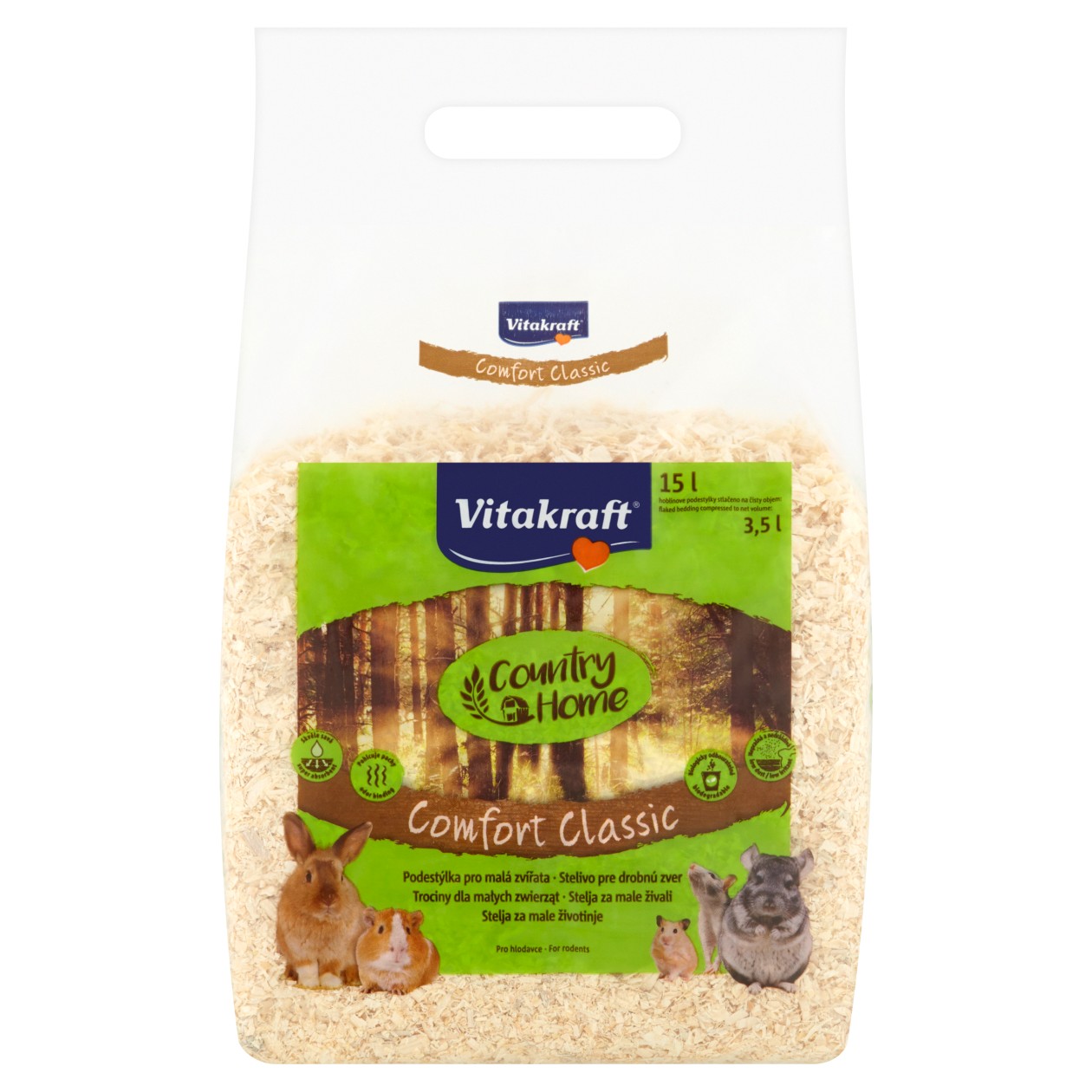 Vitakraft Country Home Comfort Classic Podestýlka Pro Malá Zvířata 15L