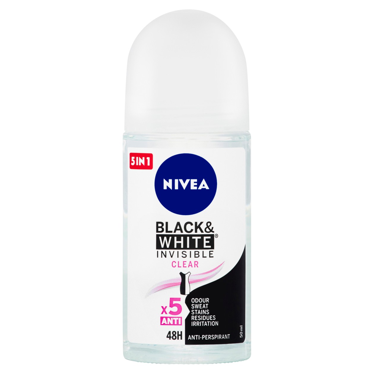 Nivea Roll On B/W Clear 50Ml .