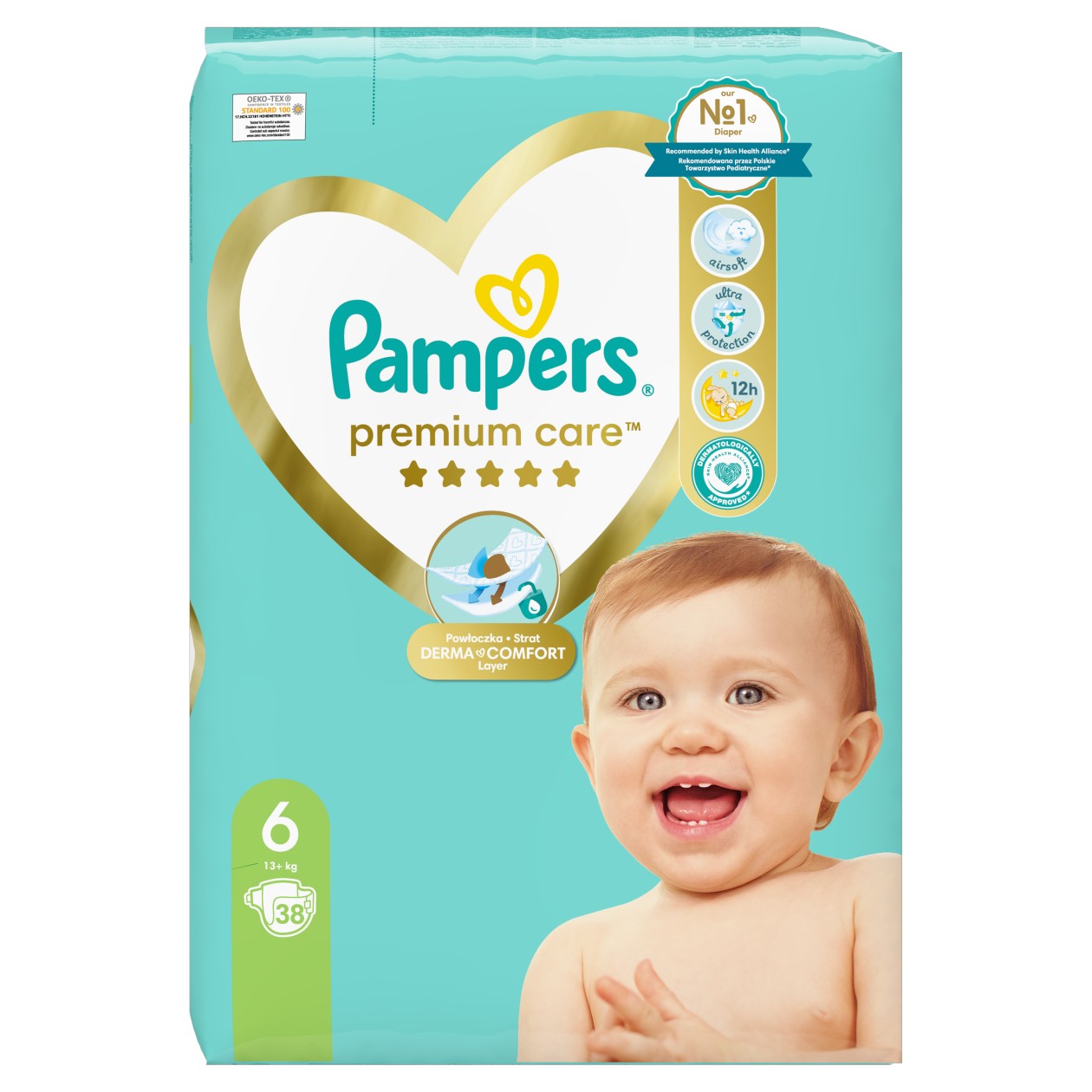 Pampers Premium Care Velikost 6, Plenky 38, 13Kg+