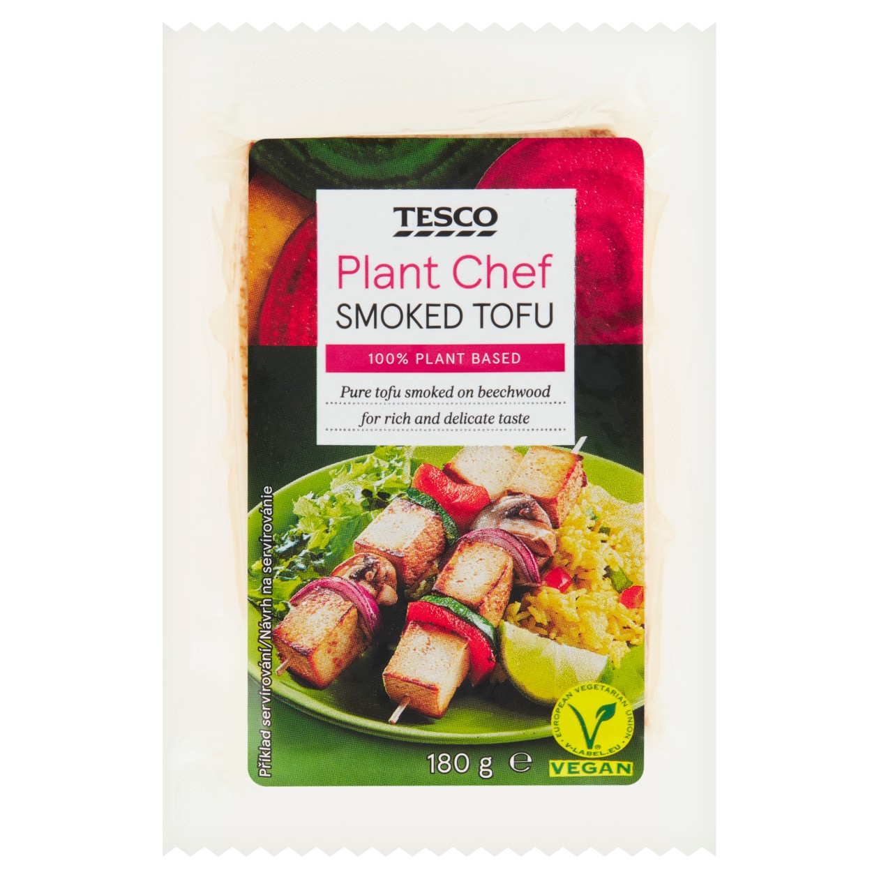 Tesco Plant Chef Tofu Uzené Kouřem Z Bukového Dřeva 180g