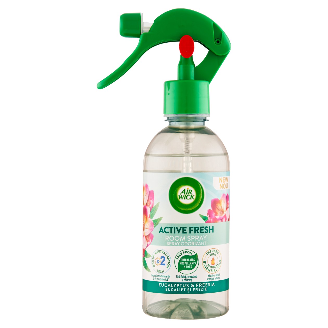 Air Wick Active Fresh Osvěžovač Vzduchu Ve Spreji Eukalyptus A Frézie 237Ml