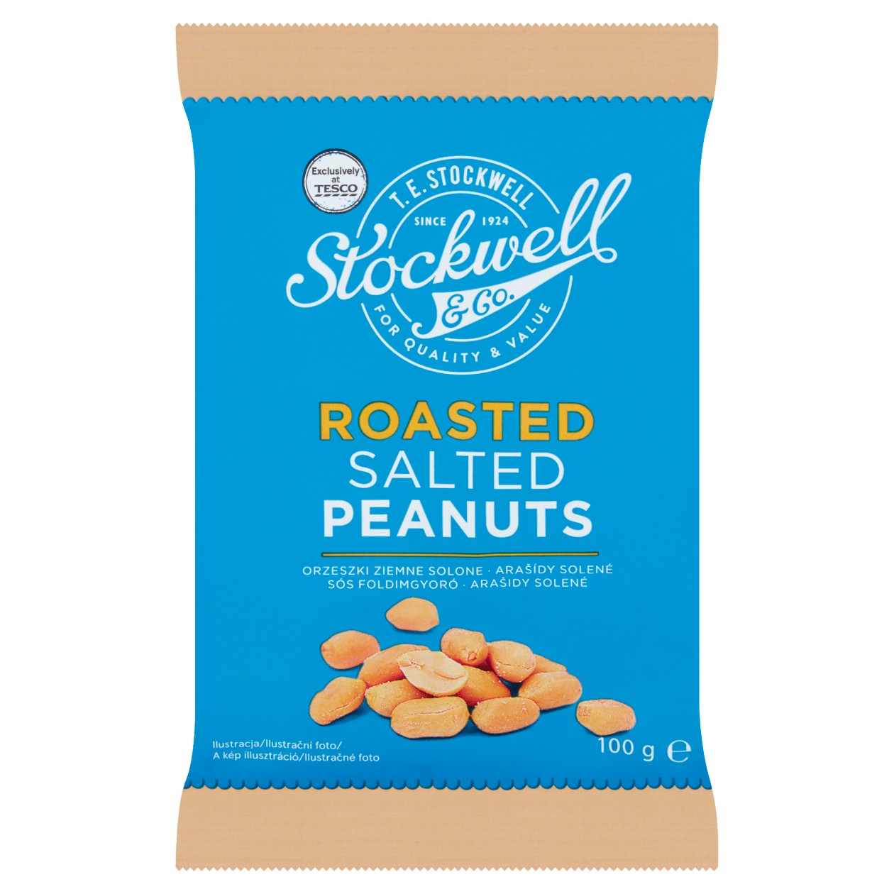 Stockwell & Co. Pražené Arašídy Loupané Solené 100g