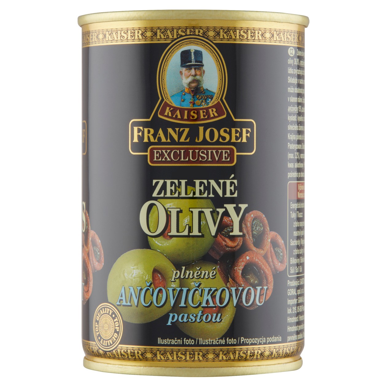Franz Josef Kaiser Exclusive Zelené Olivy Plněné Ančovičkovou Pastou 300g