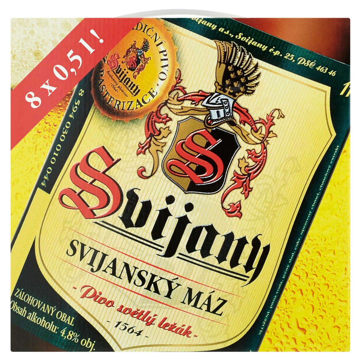 Svijany Svijanský máz pivo světlý ležák 11 8 x 500ml