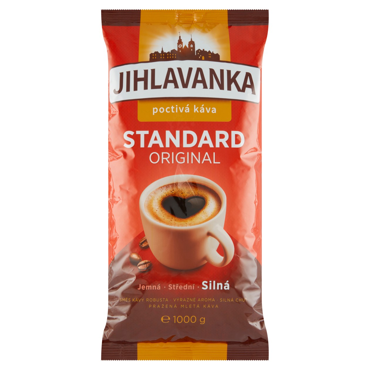 Jihlavanka Standard Original Pražená mletá Káva 1000g