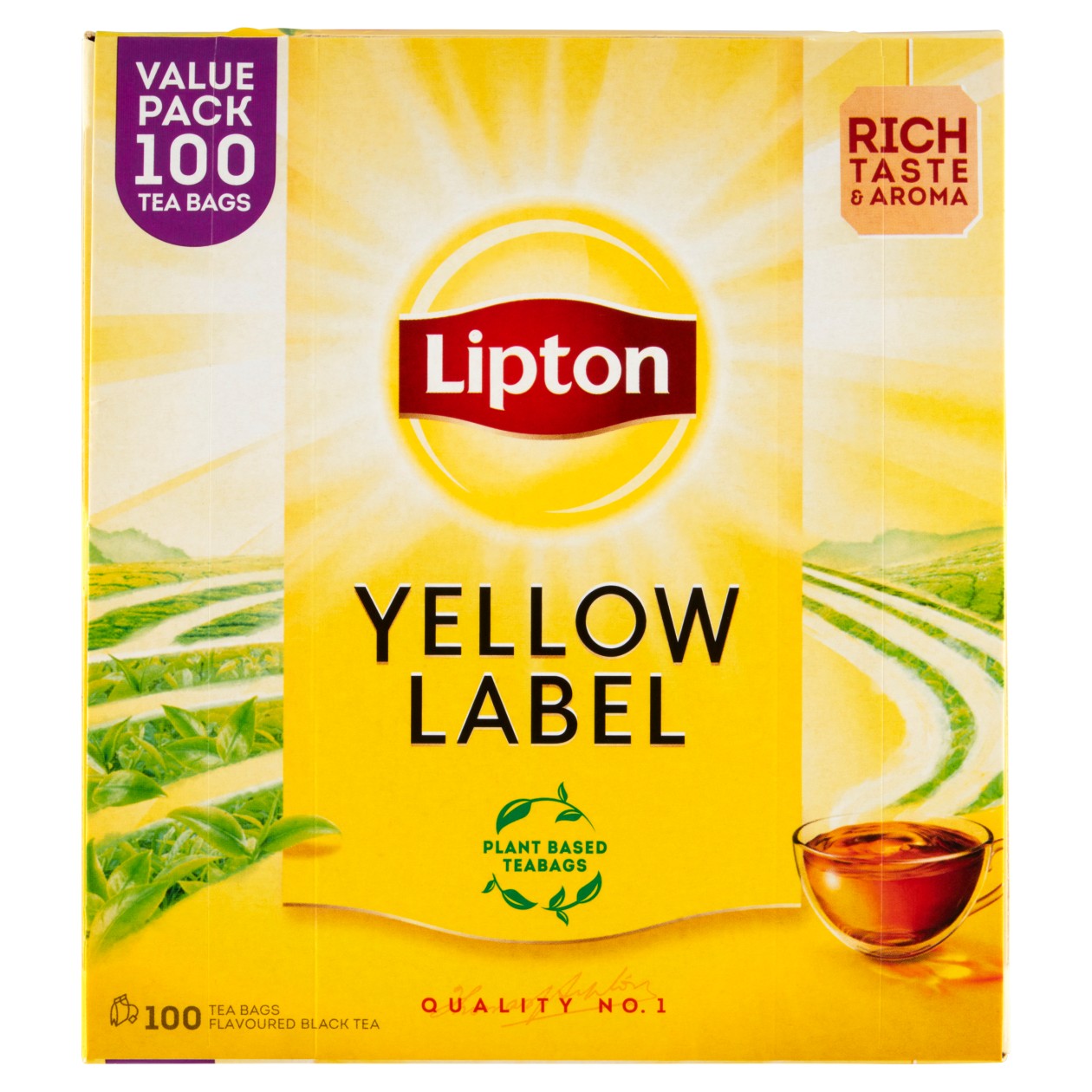 Lipton Yellow Label Black Tea Flavored 100 Bags 200g