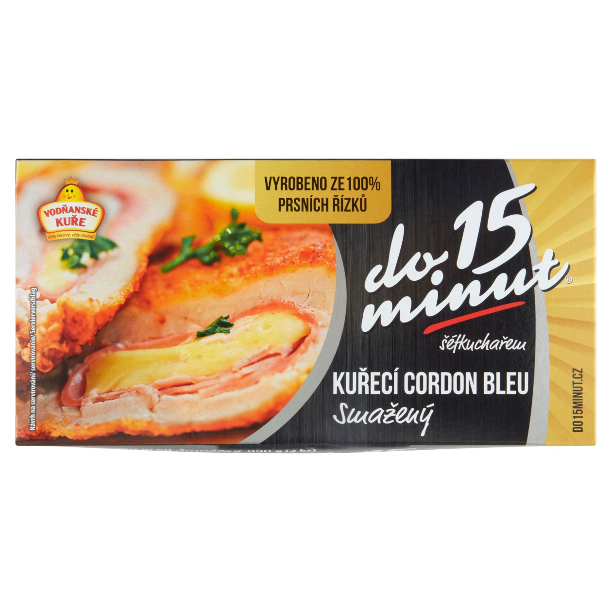 Vodňanské Kuře Do 15 Minut Kuřecí Cordon Bleu Smažený 2 Ks 330g