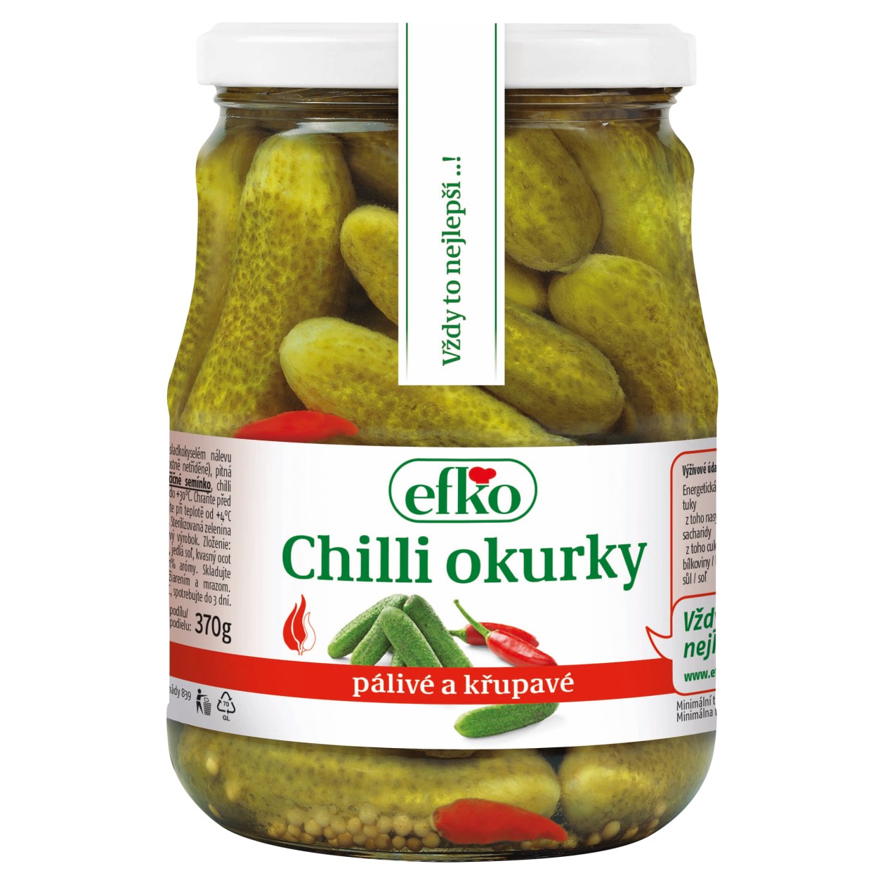 Efko Chilli Okurky 670g