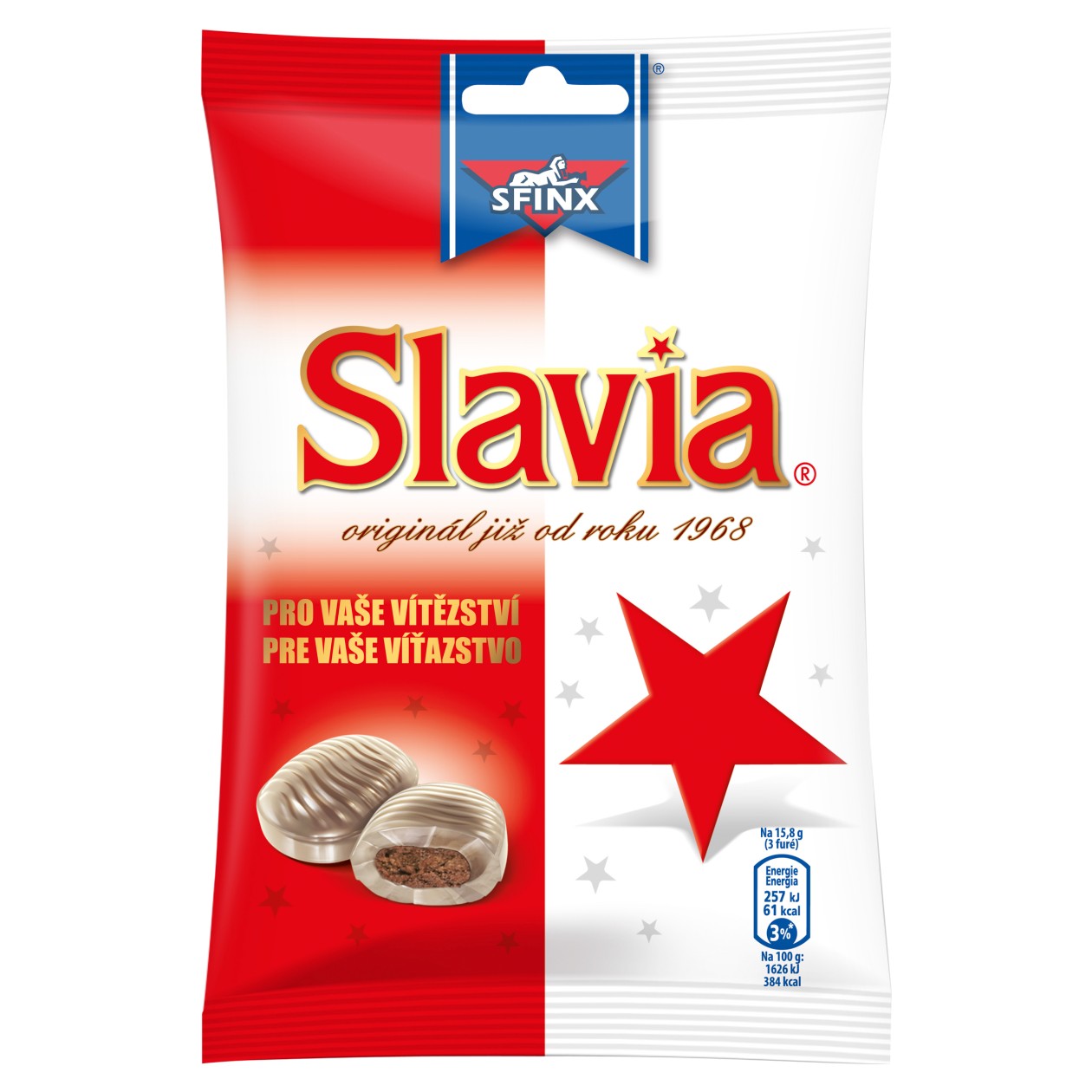 Sfinx Slavia Bonbóny S Peprmintovou Příchutí A Kakaovou Náplní 90g