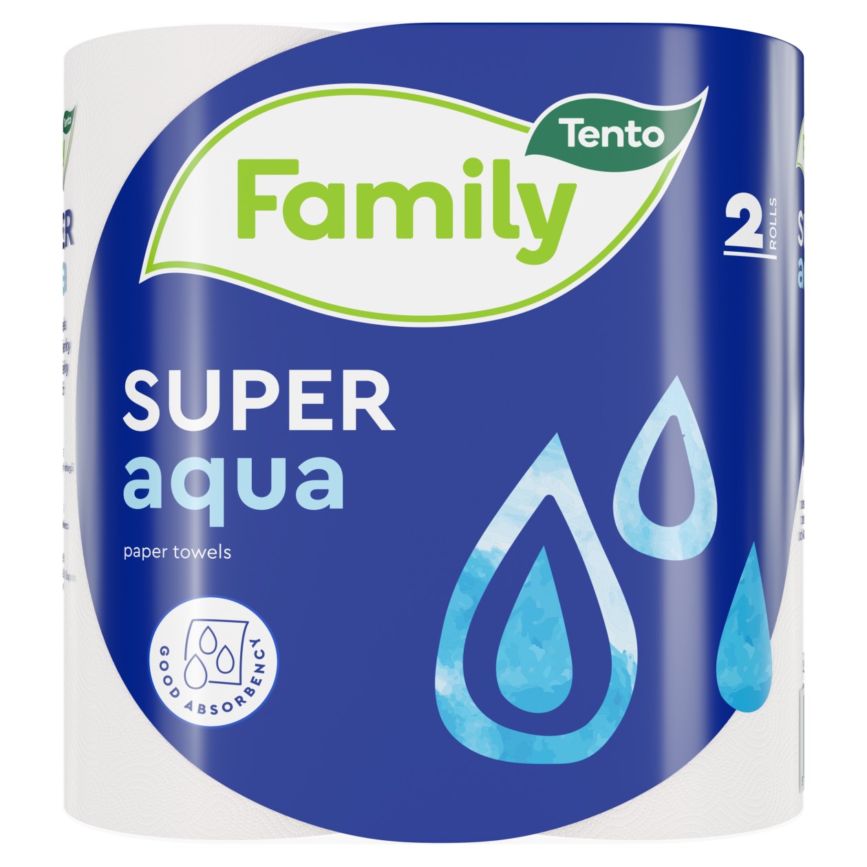 Tento Family Super Aqua Papírové Utěrky 2 Vrstvy 2 Rolky