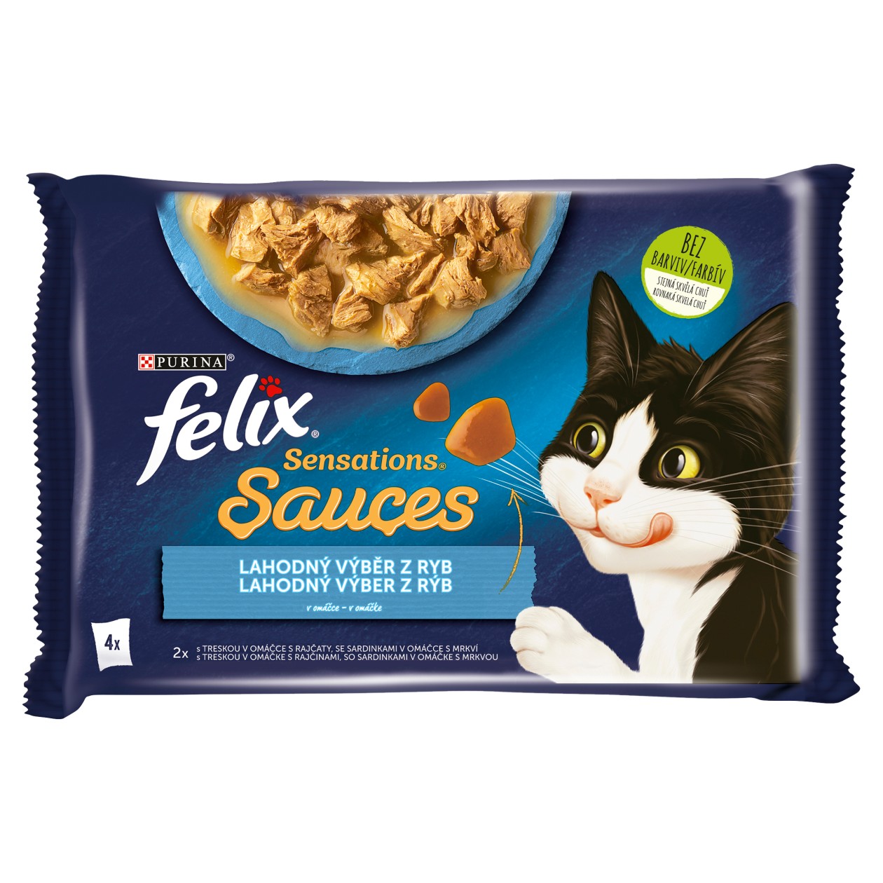 Felix Sensations Sauces S Treskou V Omáčce S Rajčaty A Sardinky V Omáčce S Mrkví 4 X 85g