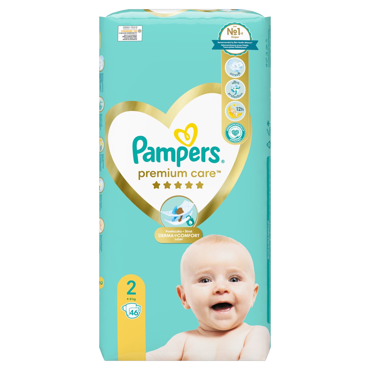Pampers Premium Care Velikost 2, Plenky 46 Ks, 4Kg-8Kg