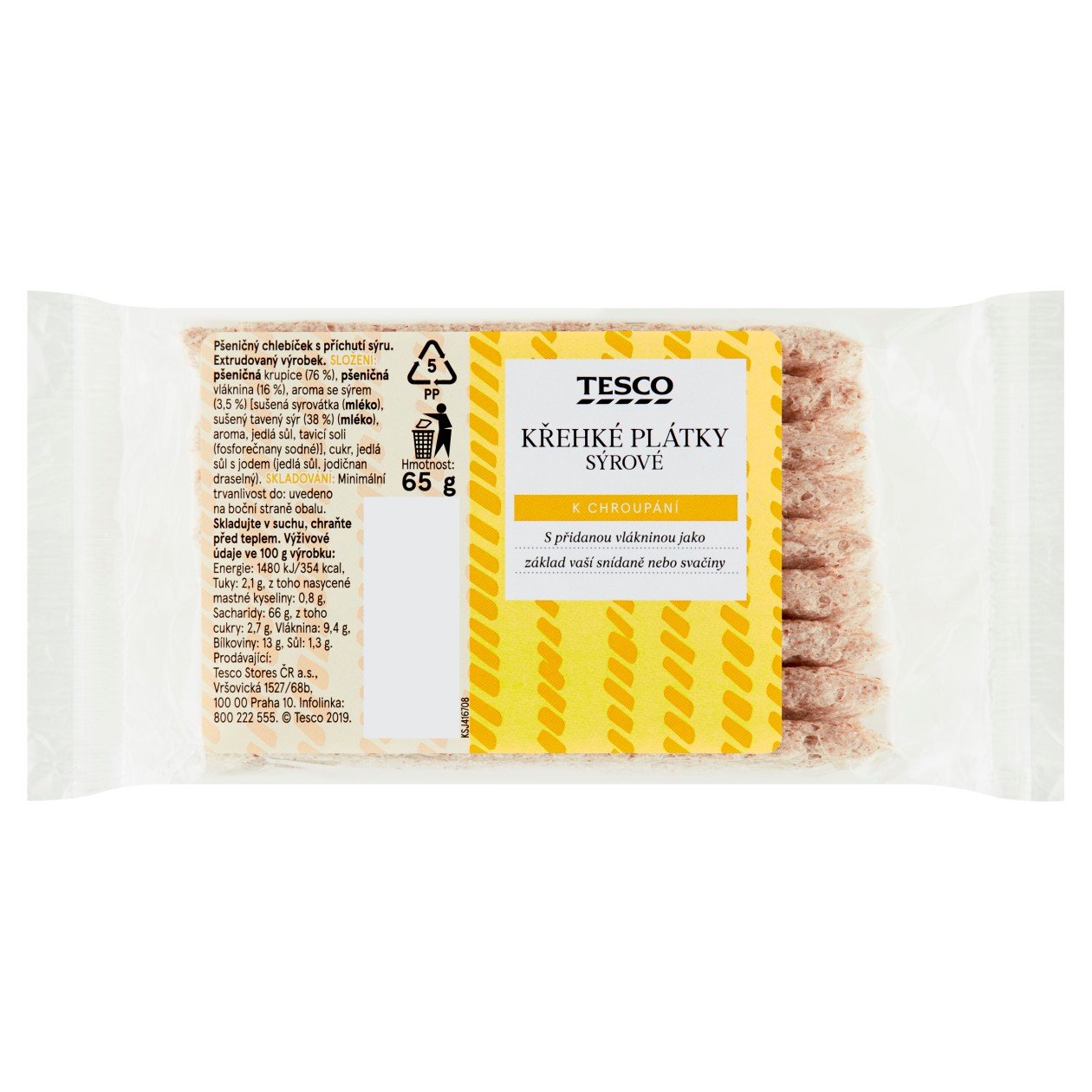 Tesco Fragile Cheese Slices 65g