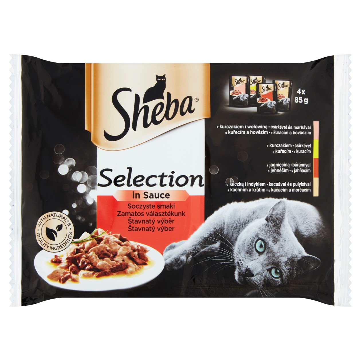 Sheba Selection In Sauce Šťavnatý Výběr 4 X 85g (340g)