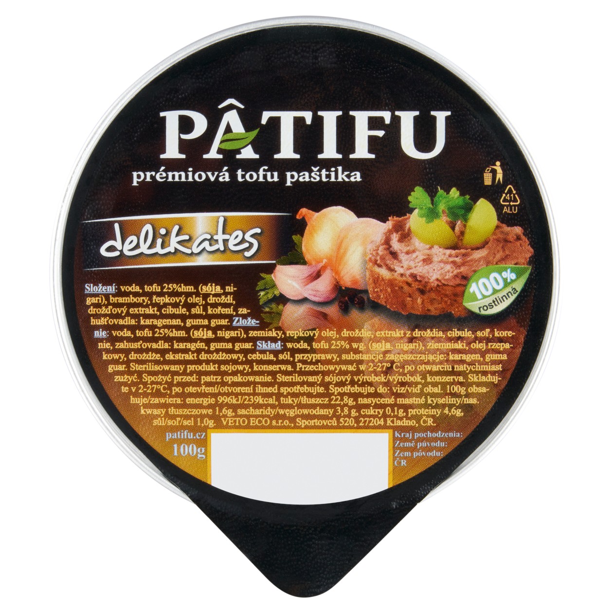Pâtifu Prémiová Tofu Paštika Delikates 100g