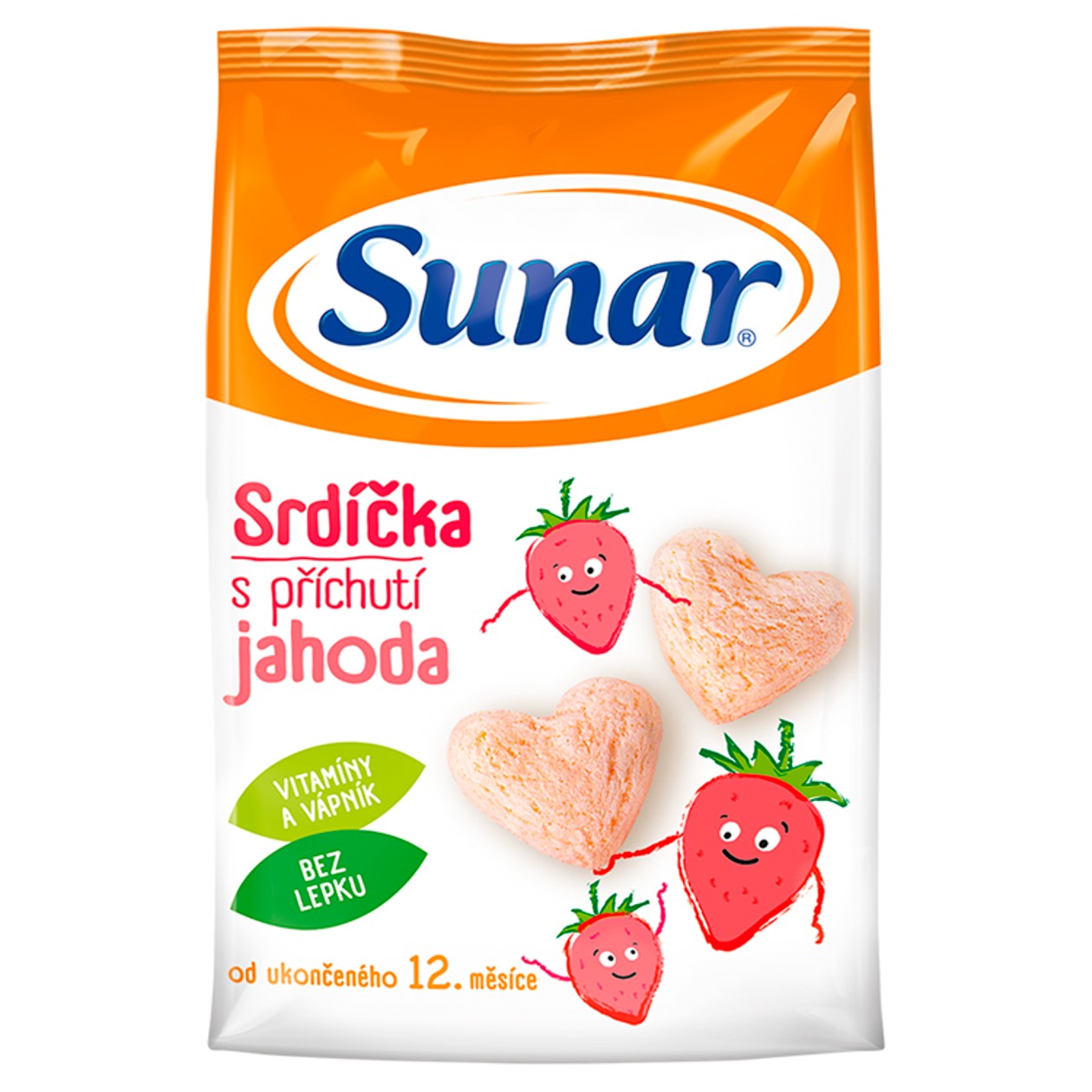 Sunar Dětský Snack Jahodová Srdíčka 50g