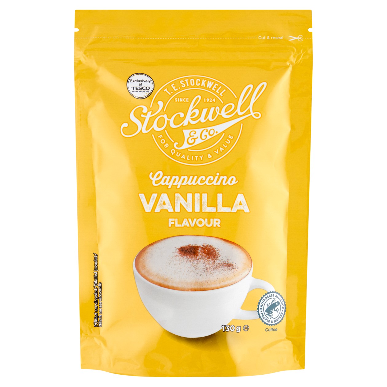 Stockwell & Co. Cappuccino Instant Drink With Vanilla Flavour 130g