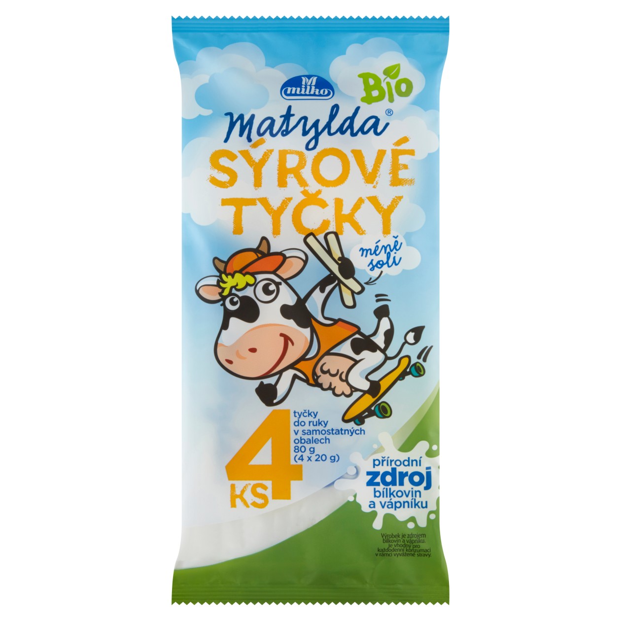 Milko Matylda Bio Sýrové Tyčky 4 X 20g (80g)