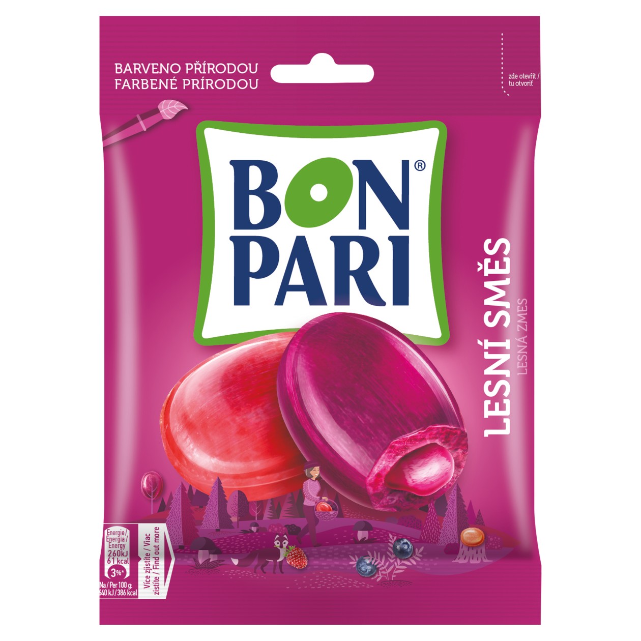 Bon Pari Forest Mixture Candies With Fruit Flavors 90g