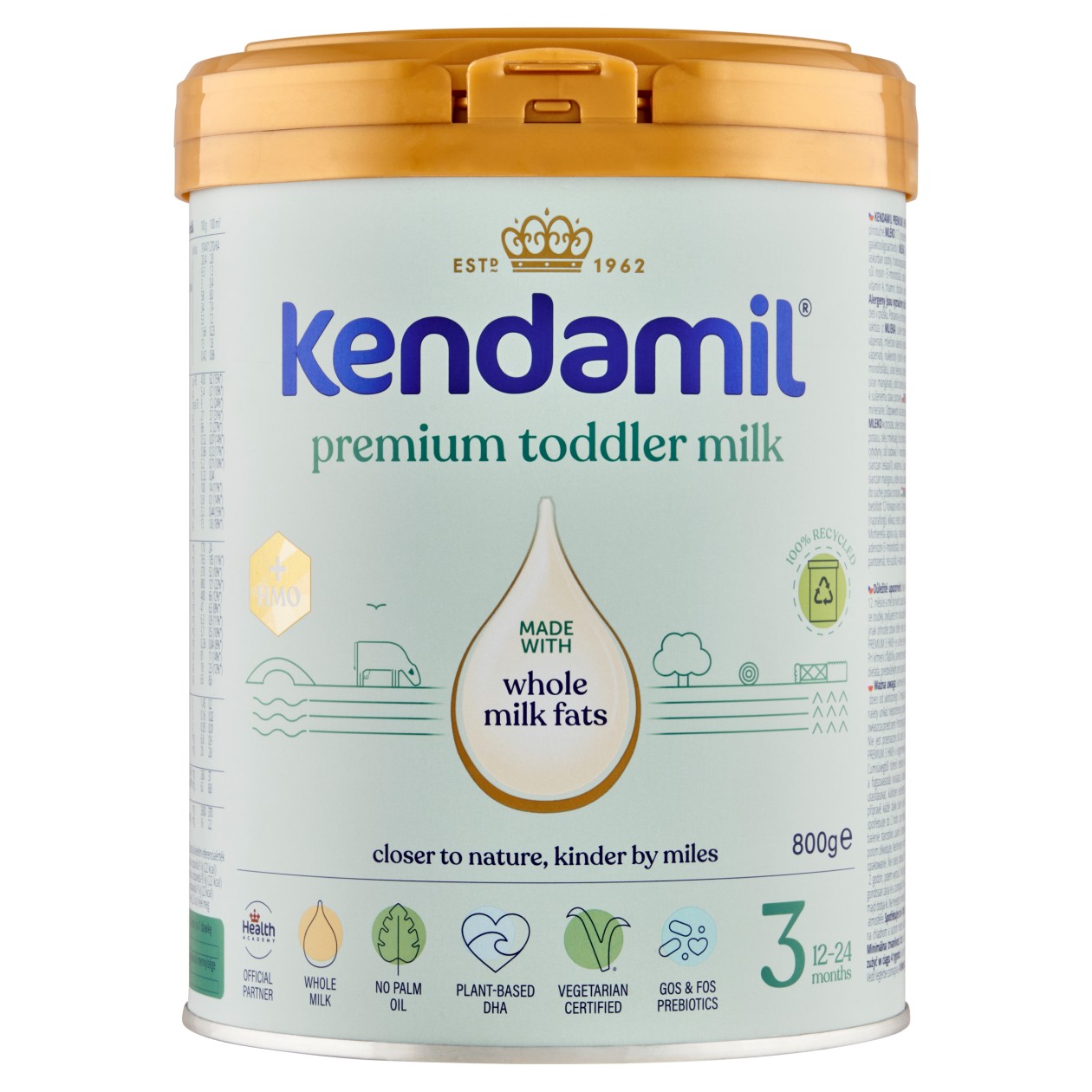 Kendamil Premium 3 Hmo+ mléčná Výživa Malých Dětí V Prášku 800g