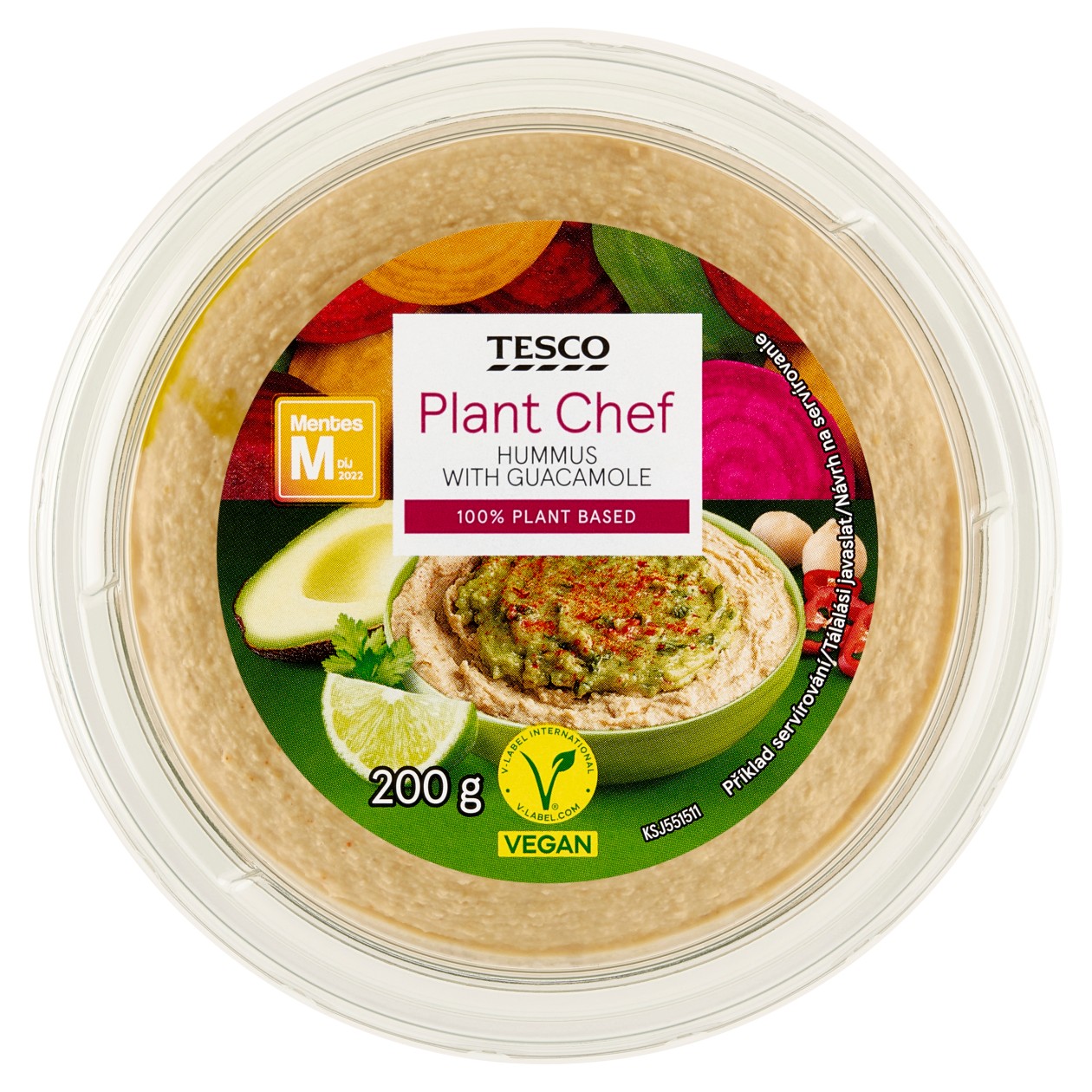 Tesco Plant Chef Hummus With guacamole 200g