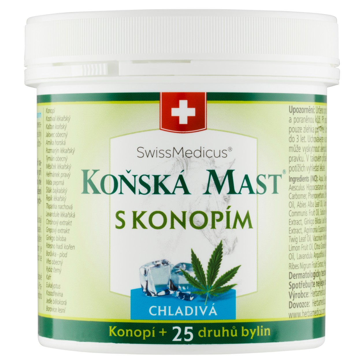 Swissmedicus Koňská Mast S Konopím Chladivá 250Ml