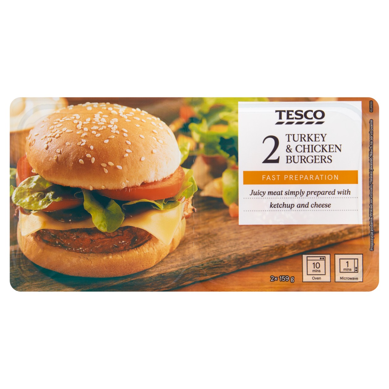 Tesco Burger Z Krůtího A Kuřecího Masa 2 X 159g