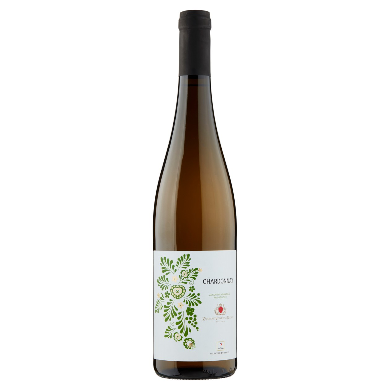 Tesco Chardonnay Jakostní Víno Bílé Polosuché 750Ml