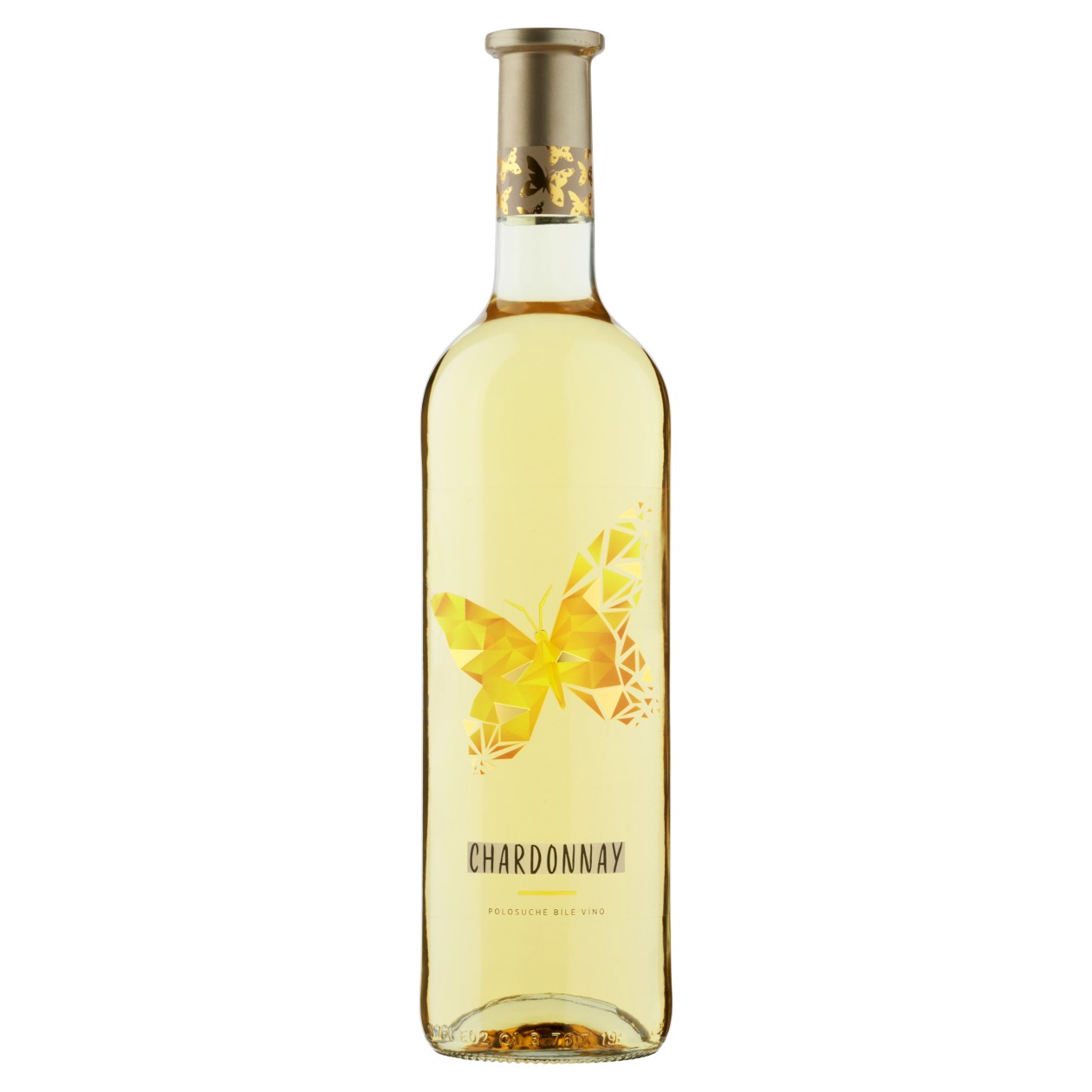 Motýl Chardonnay Polosuché Bílé Víno 0,75L