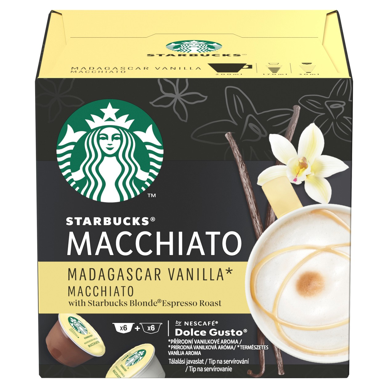 Starbucks® Madagaskar Vanilla Latte Macchiato By Nescafe® Dolce gusto® Kávové Kapsle, 127,8g