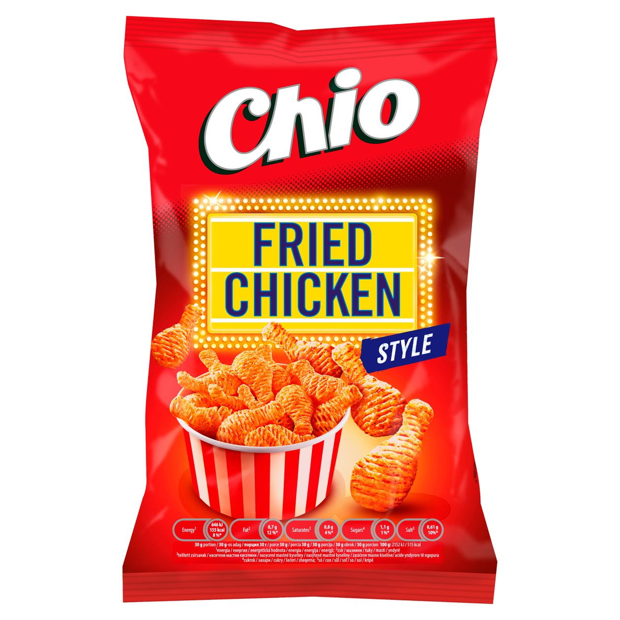 Chio Fried Chicken Style Smažený Bramborový Snack S Příchutí Pečeného Kuřete 65g