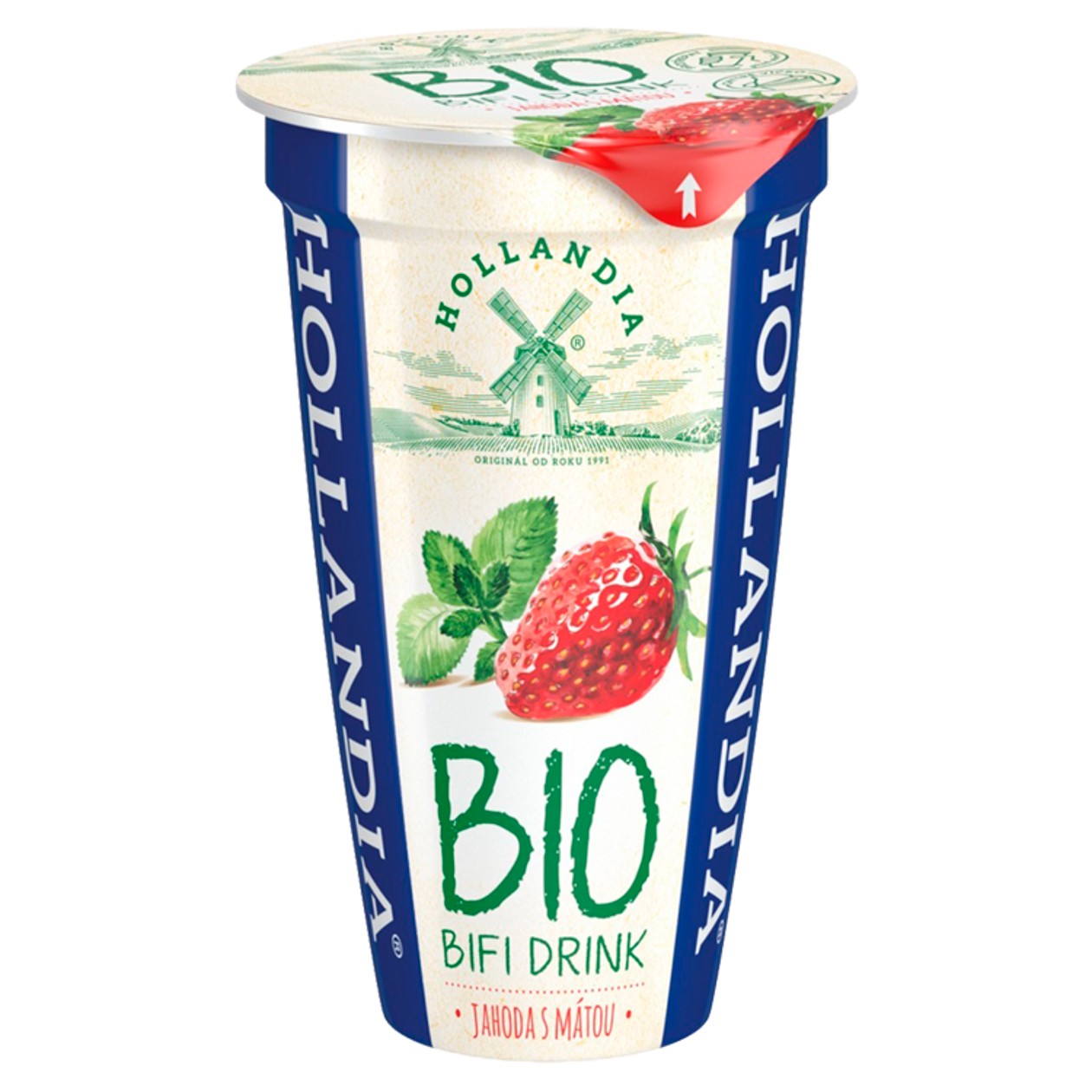 Hollandia Bio Bifi Drink Jahoda S Mátou 230g