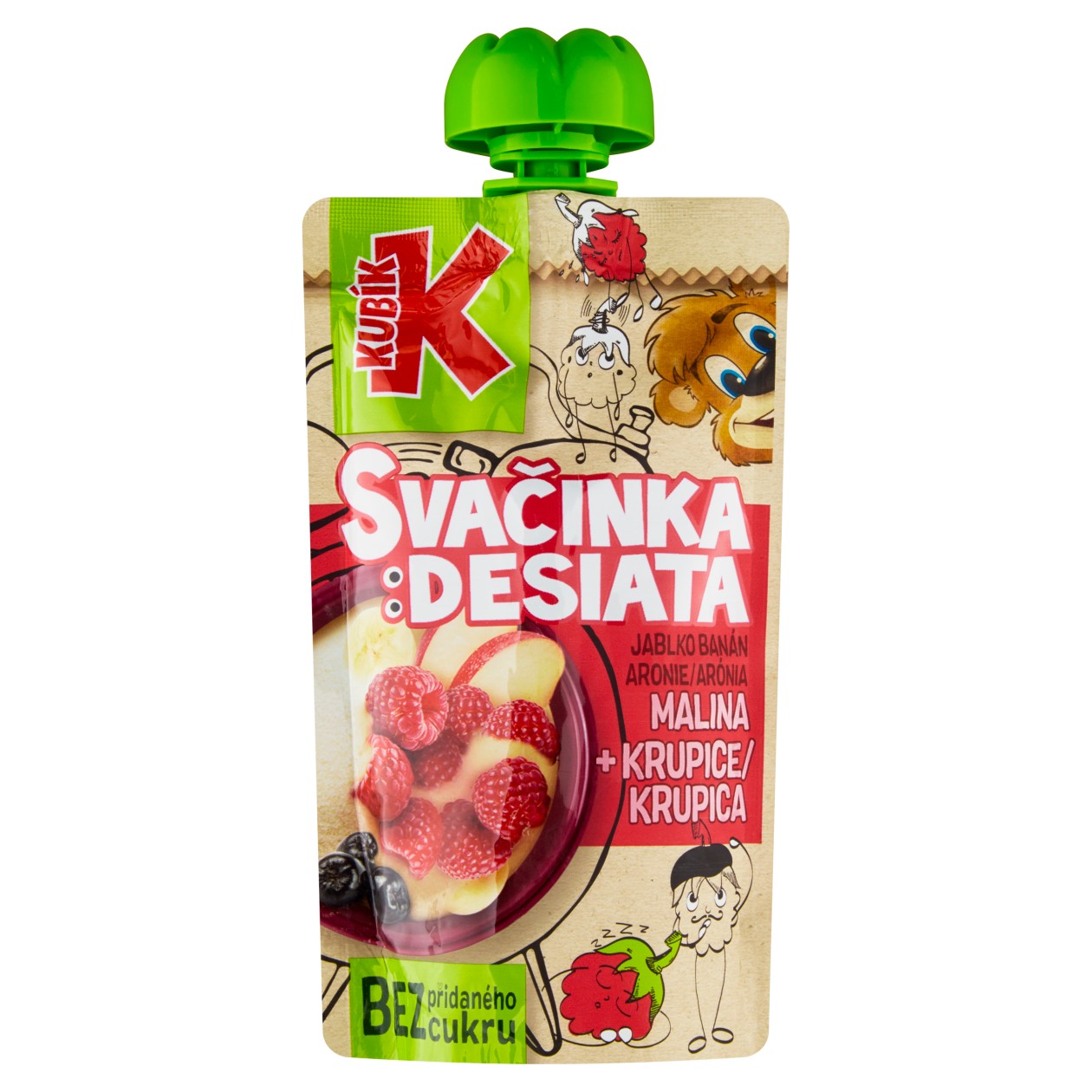 Kubík Svačinka Jablko, Banán, Aronie, Malina + Krupice 100g