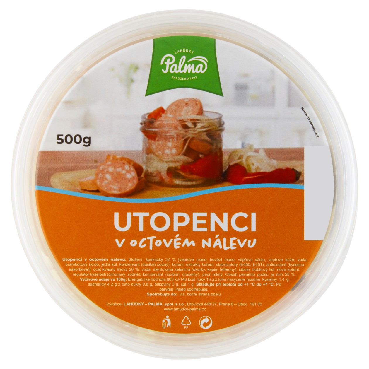 Lahůdky Palma Utopenci V Octovém Nálevu 500g
