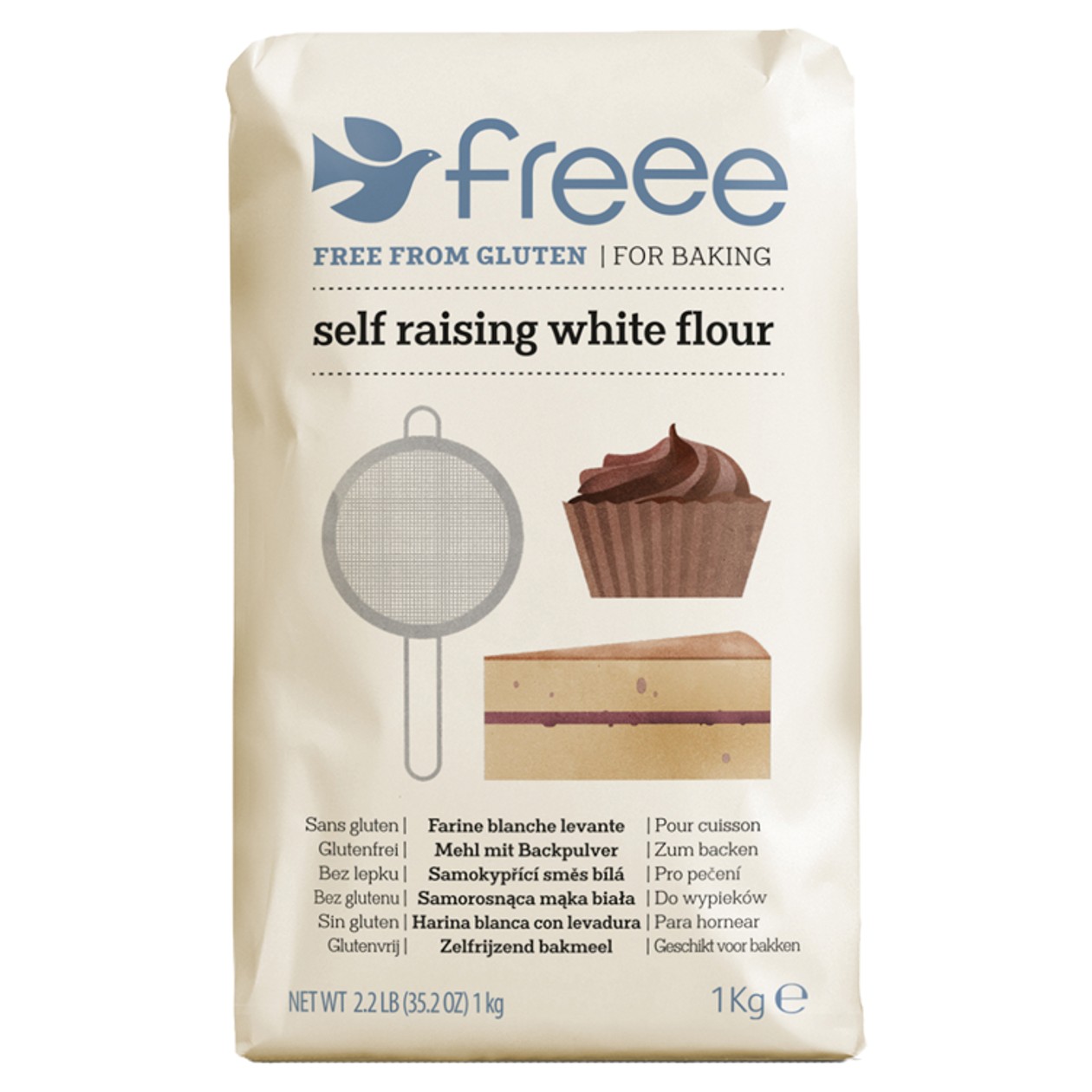 Doves Farm Freee Samokypřící Směs Bílá 1Kg