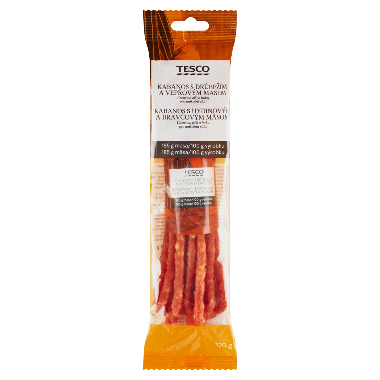 Tesco Kabanos S Drůbežím A Vepřovým Masem 120g