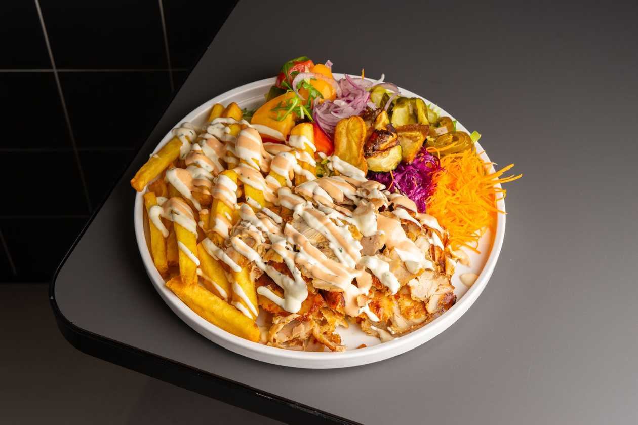 Kebab on a plate