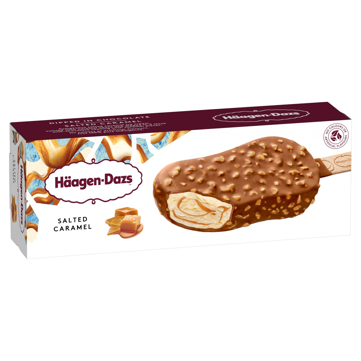 Häagen-Dazs Karamelová zmrzlina smetanová s polevou se slaným karamelem a belgickou čokoládou 80ml