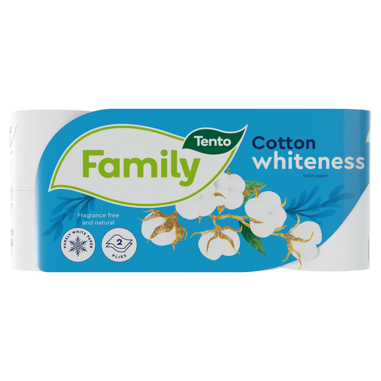 Tento Family Cotton Whiteness Toaletní Papír 8 Rolí