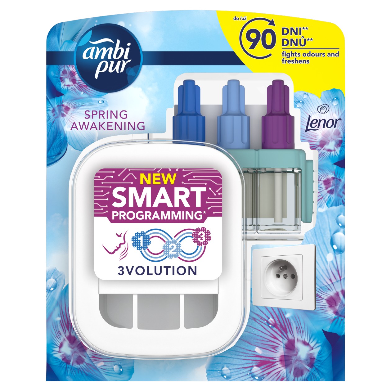 Ambi Pur 3Volution Air Freshener Plug-In Starter Kit Lenor Spring Awakening 20Ml