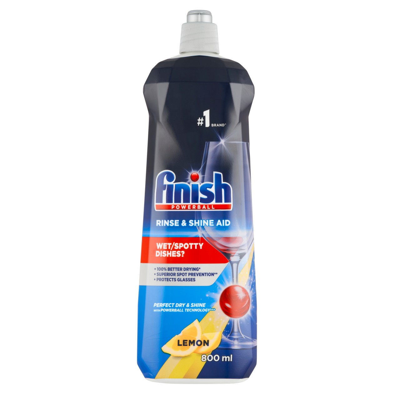 Finish Powerball Rinse & Shine Lemon Leštidlo 800Ml