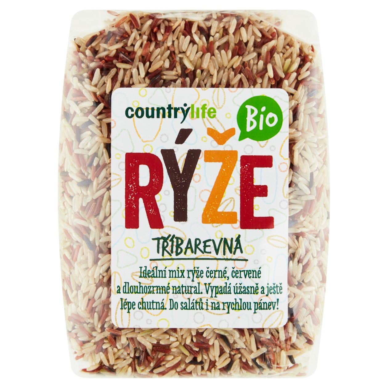 Country Life Bio Rýže Tříbarevná 500g