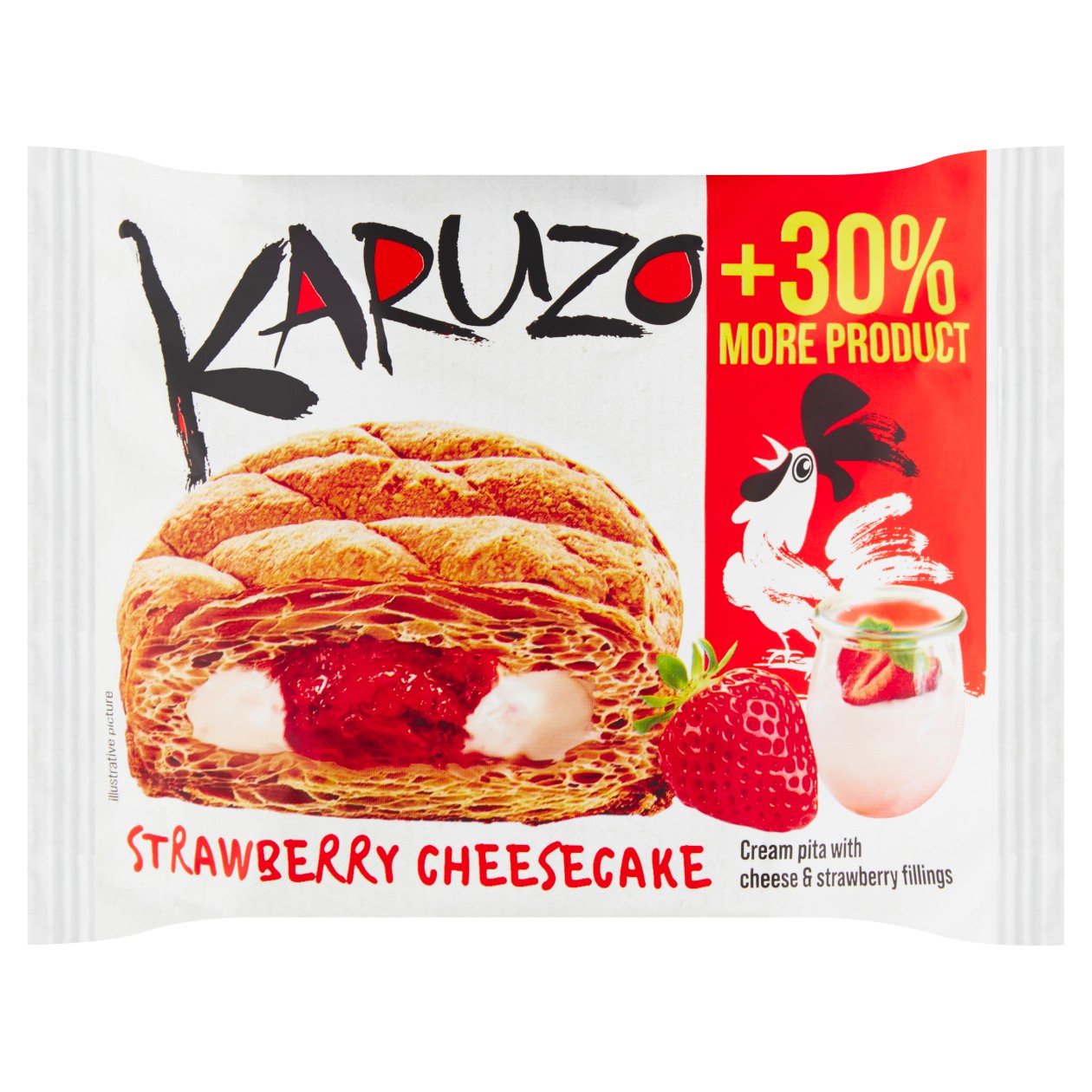 The Bakers Karuzo Pita Z Listového Těsta Se Sýrovo-Jahodovou Náplní 82g