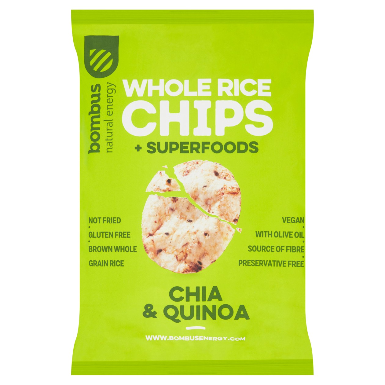 Bombus Celozrnné Rýžové Chipsy Chia & Quinoa 60g